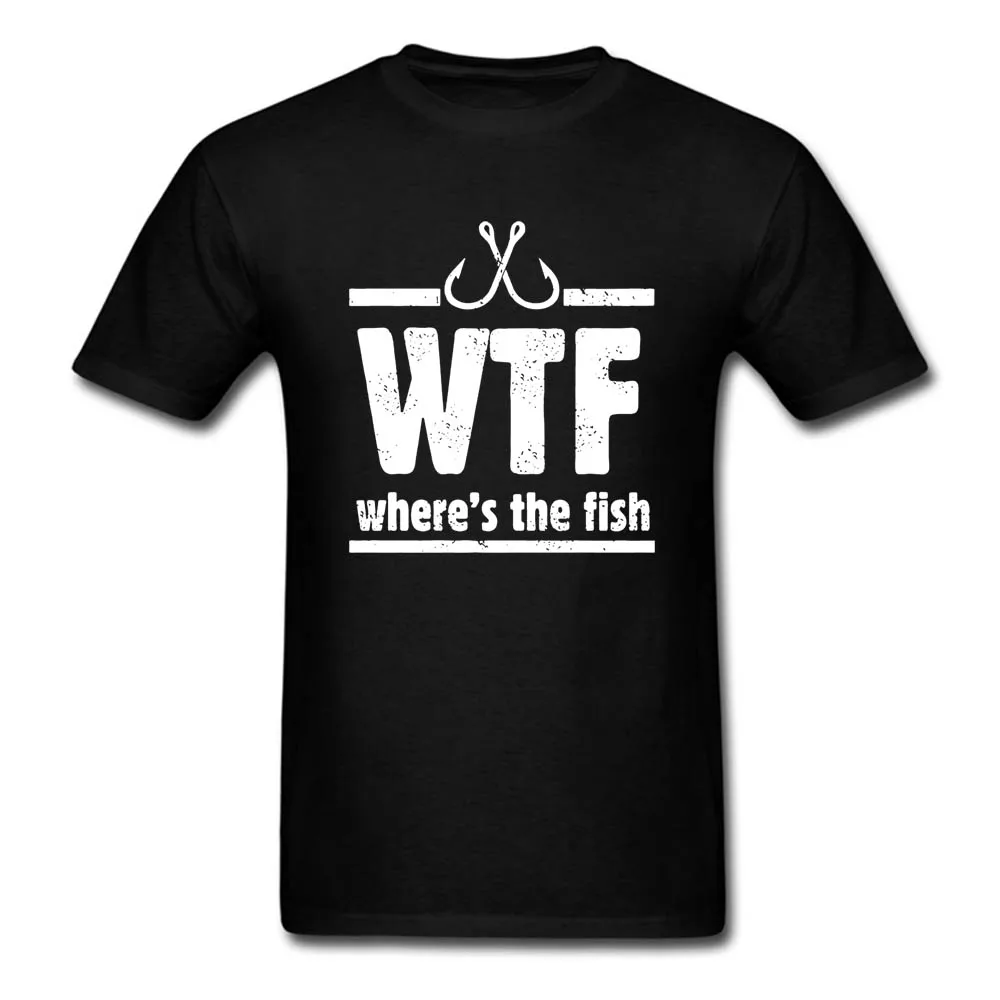 Футболка для рыбалки футболка подарок рыбака WTF Повседневная где рыба