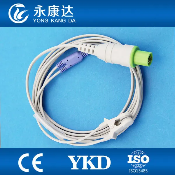 

Compatible Hellige ear clip SpO2 Sensor 3m,10pin