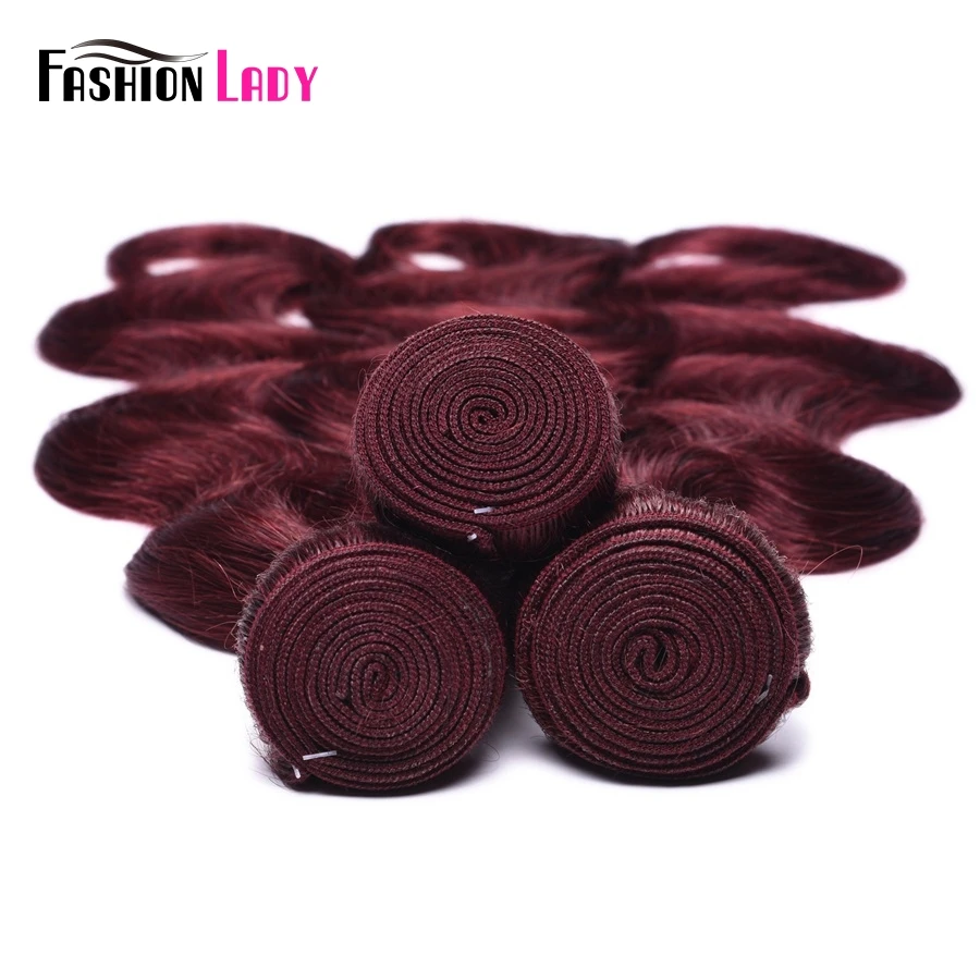 Fashion Lady Pre-Colored 3pcs Red 99j Mahogany Body Wave Mongolian Hair Bundles With Free Part Lace Closure Non-Remy Fashion Lady Pre-Colored 3pcs Red 99j Mahogany Body Wave Mongolian Hair Bundles With Free Part Lace Closure Non-Remy