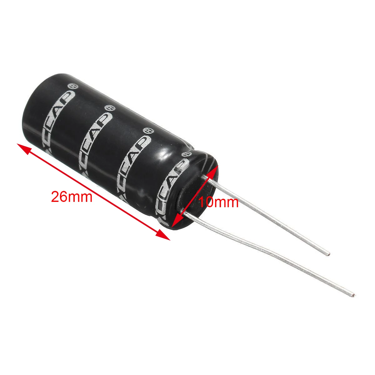 6pcs 2.7V 10F Cylindrical Ultra Super Farad Capacitor High Power Supercap