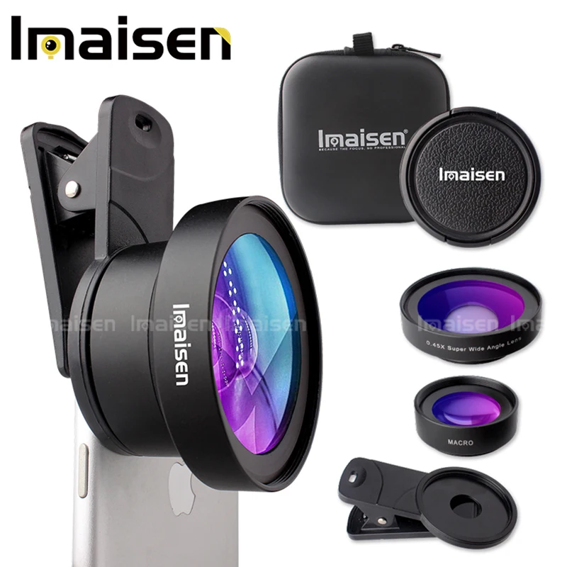 

Cell Phone Lens 2 in 1 Wide Angle & Macro Camera Lens Kit for Mobiles Phones
