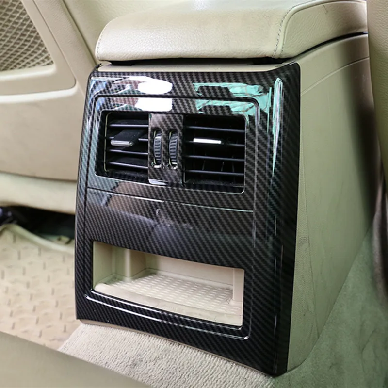 

Carbon Fiber Color Car Styling Armrest Rear Air Outlet Decoration Frame Cover Trim For BMW 3 series E90 Interior Auto Sticker