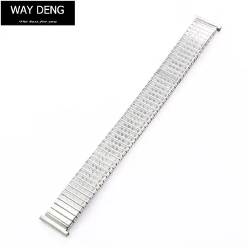 

Way Deng - Women Men Silver Stainless Steel Metal Expansion Stretch Watchband Watch Strap Band Flexible Wristband Bracelet