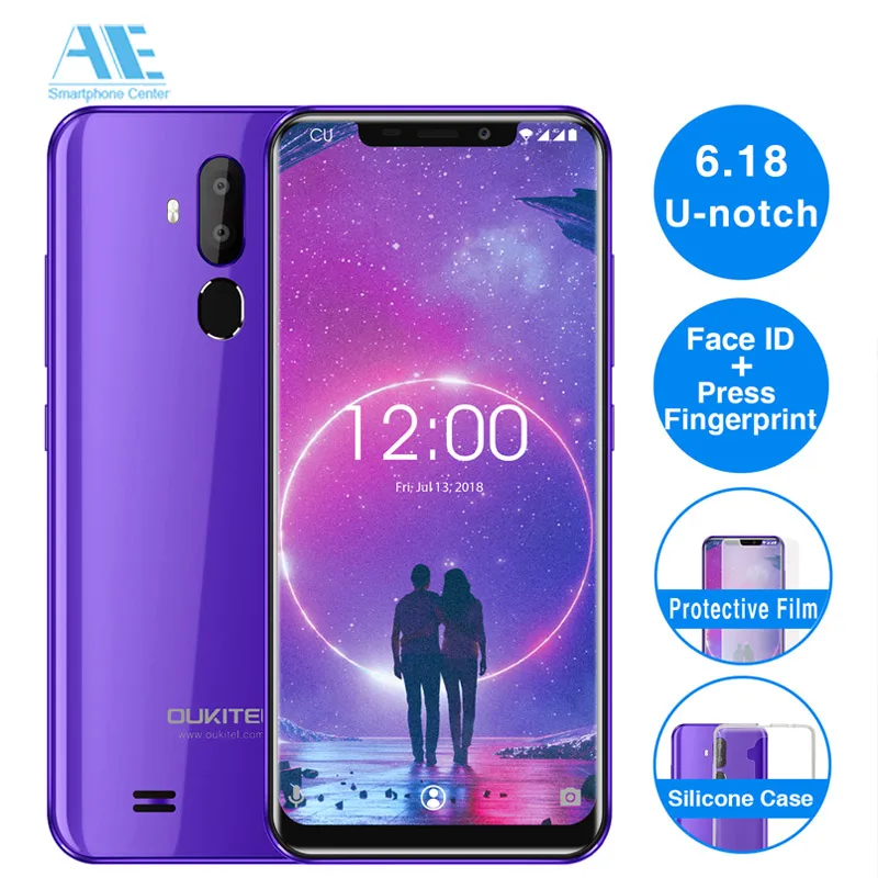 OUKITEL C12 смартфон с 5 дюймовым дисплеем четырёхъядерным процессором MTK6580 ОЗУ 2 Гб