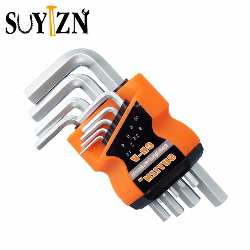 9 Pcs High Quality Durable Wrench Hex Key Set L Shape Tool Allen Key Set multitool Hand Tool