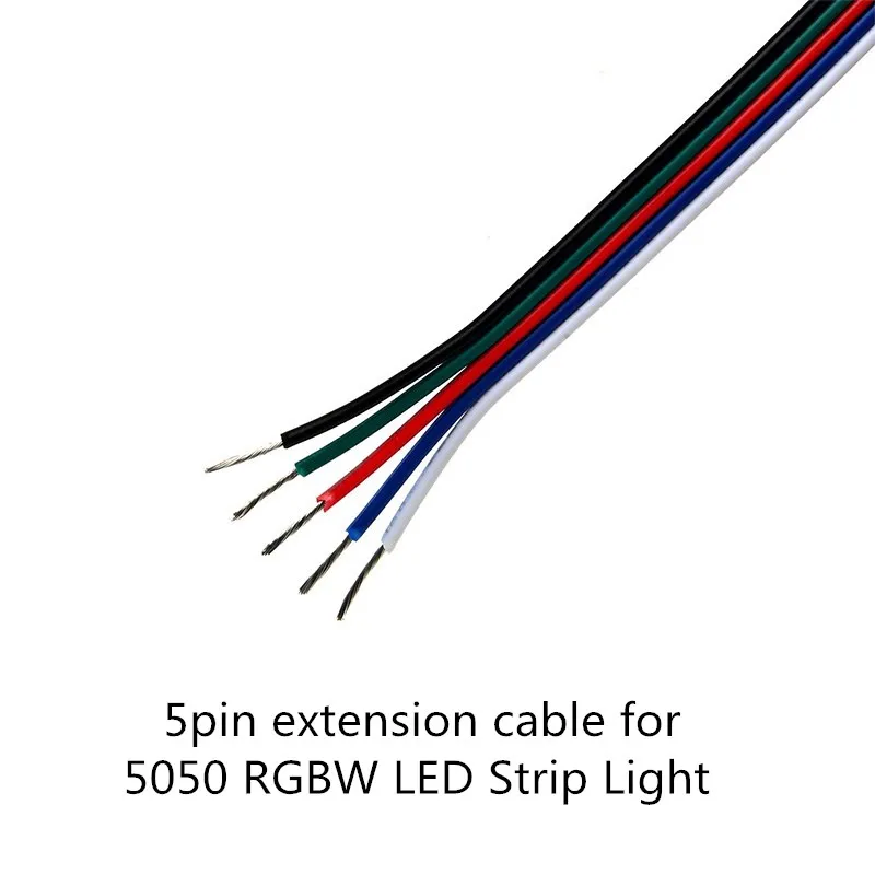 5 м/10 м/20 м/50 м/100 м рулон 2pin/3pin/4pin/5pin 22AWG светодиодный соединитель удлинитель Кабель для WS2812B WS2811 SK6812 APA102 Светодиодные ленты