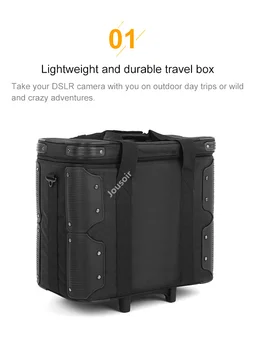 

Roller Bag for Photography Photo Video Studio on Location Shoots , Outdoor Shooting Draw-Bar Box Stuido Flash Carry Case CD50