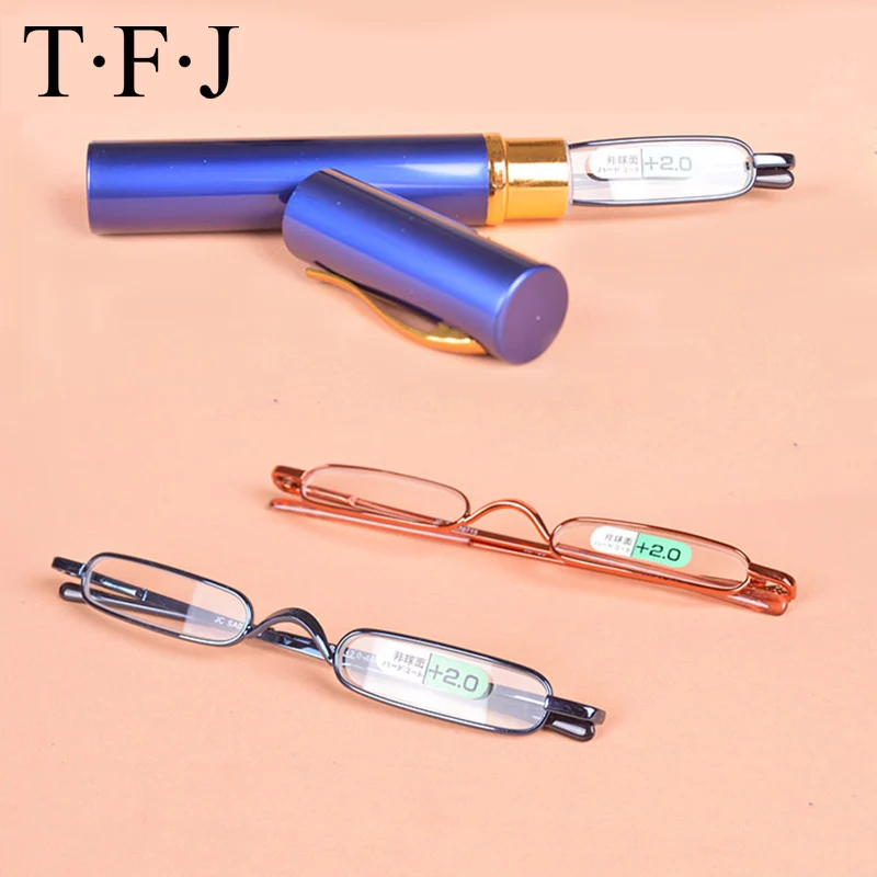 Tasca della penna Mini Occhiali Da Lettura Uomo Donna Pieghevole  Ipermetropia Metallo Diottrie Occhiali Donne Occhiali Da Lettura Sottile  1.0 1.25 2.5 4.0|glasses 1.0|mini reading glassesslim reading glasses -  AliExpress