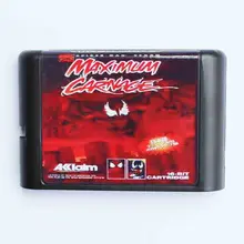 Человек-паук и Веном-Максимальная бойня 16 бит MD игровая карта для sega Mega Drive для Genesis