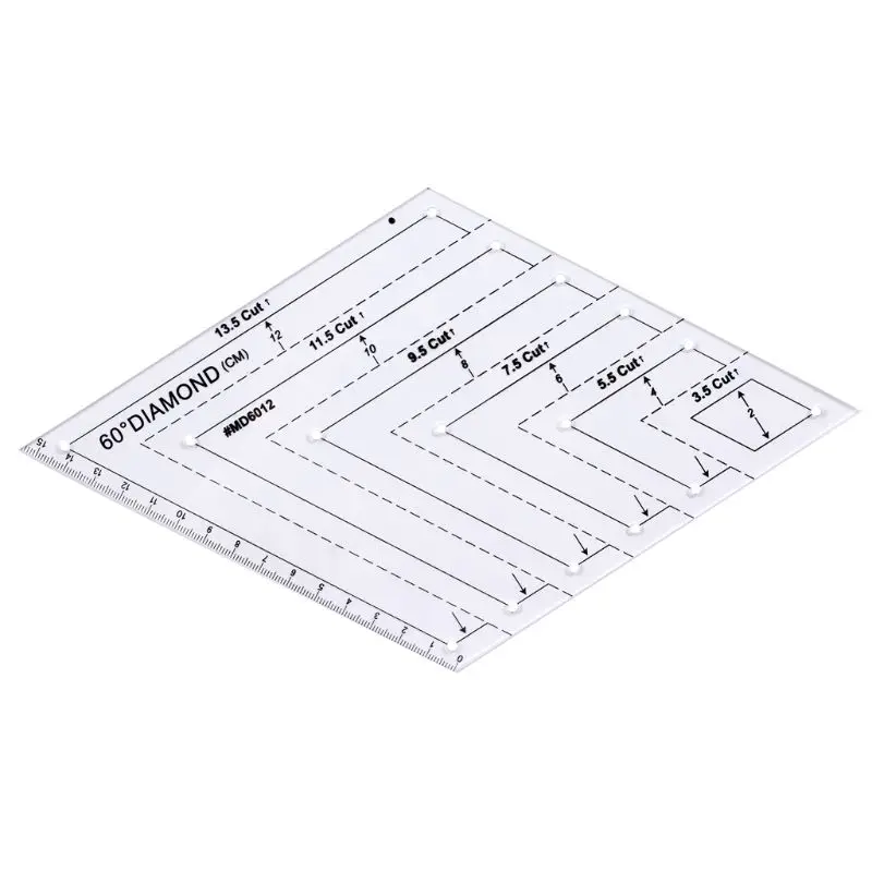 5pcs/set Quilting Sewing Patchwork Craft Scale Ruler Triangle DIY Handmade Tailor Home Tools