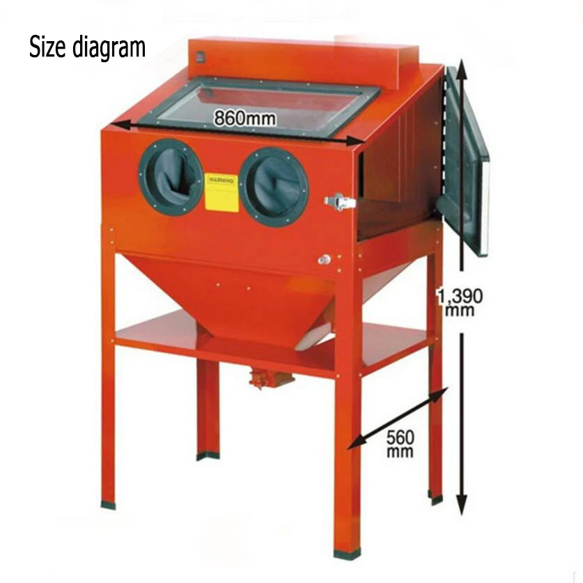 

Manual Box Sand Blasting Machine, Derusting, Descaling, Improve The Finish. 220L