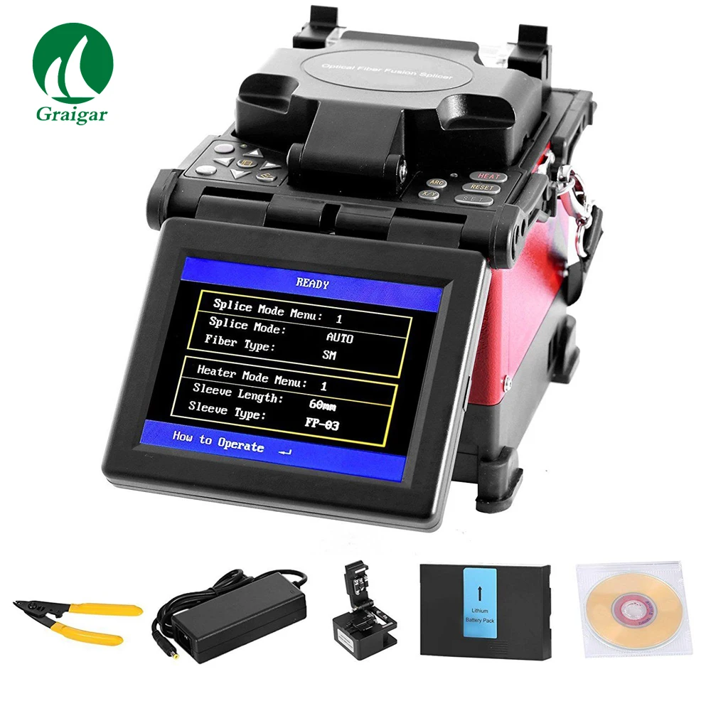 

JoinWit JW4108S Fully Automatic Heating Intelligent Optical Fiber Fusion Splicer Fiber Optic Splicing Machine 5 Inch LCD Display