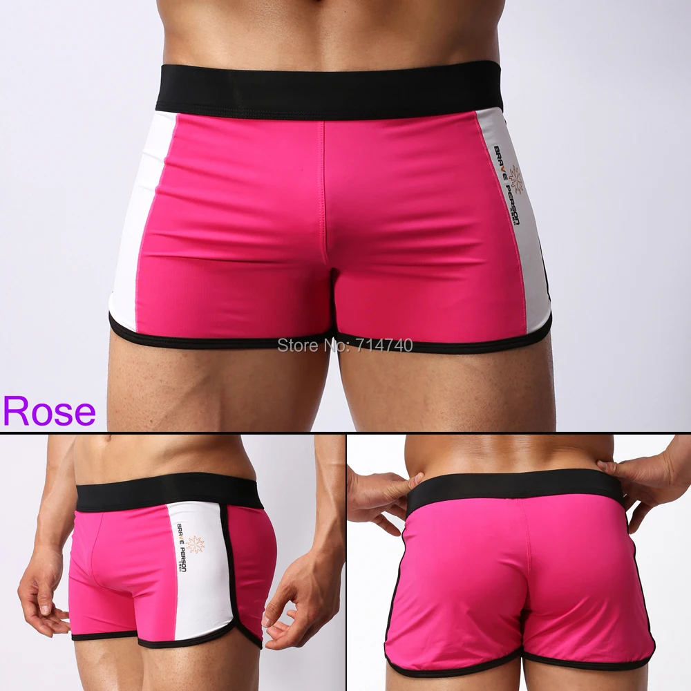 mens pink workout shorts