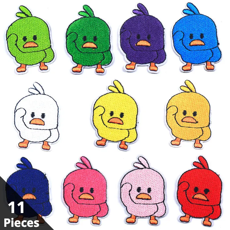 

11 Pieces Yellow Duck Patches for Clothing Iron on Embroidery Patch Stickers Clothes Badge DIY Patchwork Cap Bags Cloth Applique