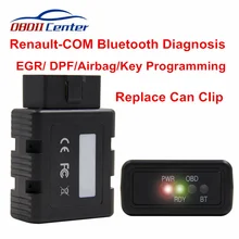 Recentemente obd2 scanner de diagnóstico para renault-com bluetooth substituir pode clipe completo chip interface programa chave ecu leitor de código