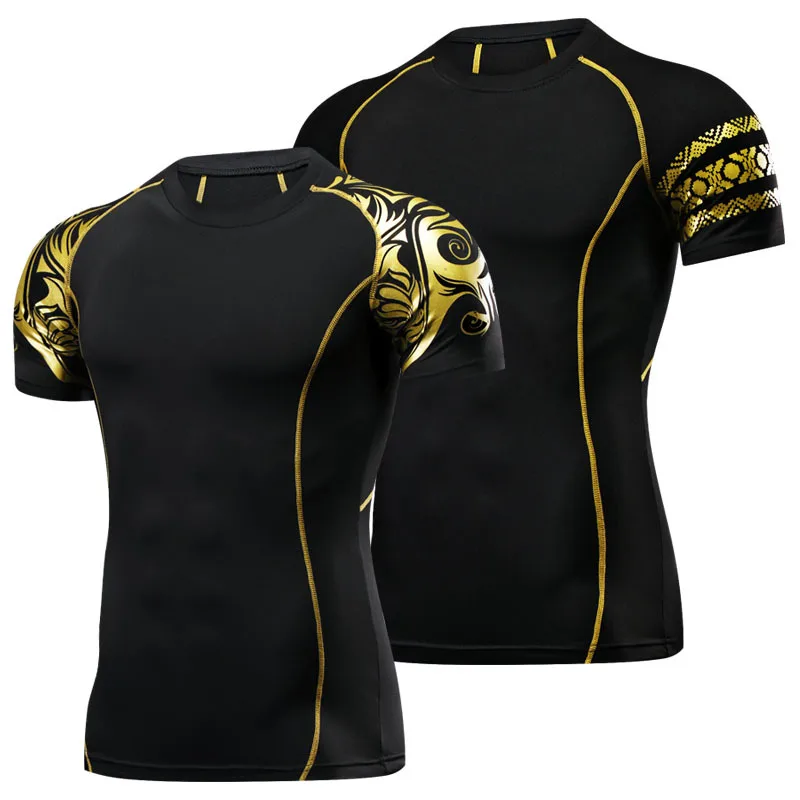 Tanie 3D MMA Rashguard siłownia T koszula odzież koszulka kompresyjna szybkie pranie Muay Thai oddychające koszulki bokserskie walka MMA Jersey
