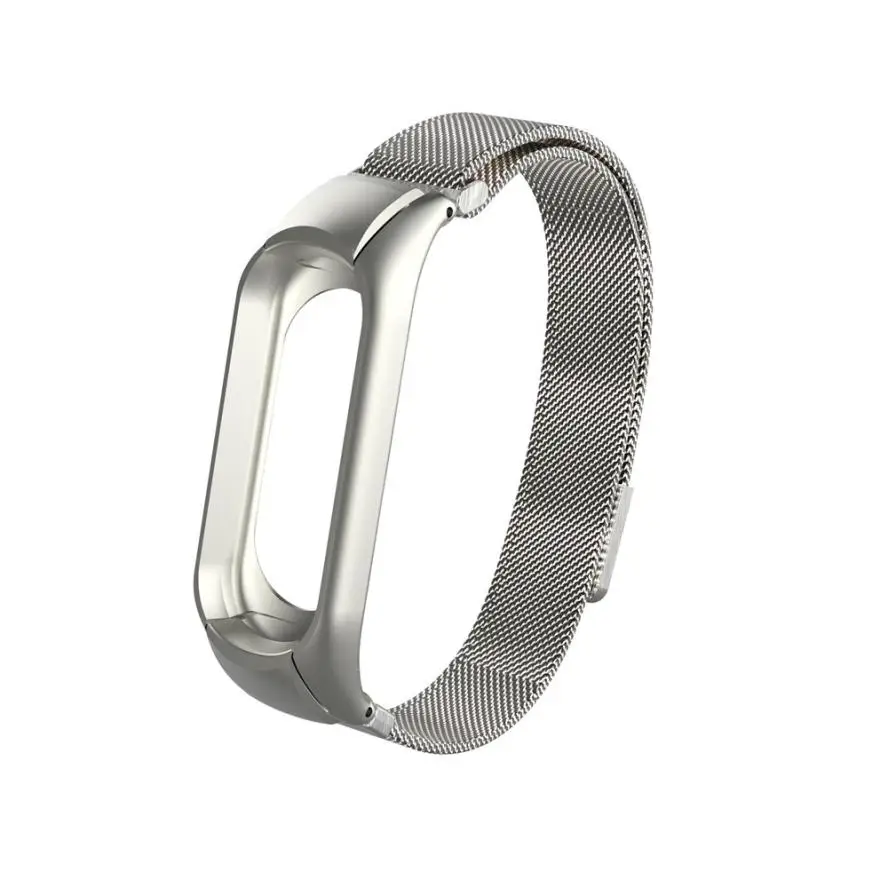 Браслет на запястье для Xiaomi Mi Band 3 из нержавеющей стали Миланская Магнитная Петля