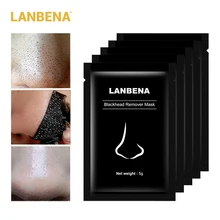 LANBENA Blackhead Removal Masks Facial Acne Treatment Peeling Off Bamboo Charcoal Face Mask Nose Oil-Control Cleansing Skin Care