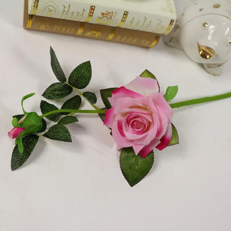 Large Artificial Flowers Roses For Wedding Party Table Home Decoration Real Touch Silk Flowers Bunches Fake Flowers Bouquet (4)