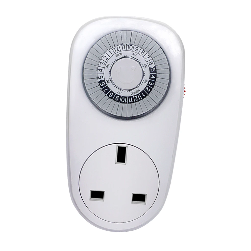  UK PLUG MECHANICAL TIME SWITCH 24 HOUR HOME APPLIANCES INTERVAL CLOCK SOCKET FOR HOME ELECTRIC APPLIANCES CONTROL SOCKET	