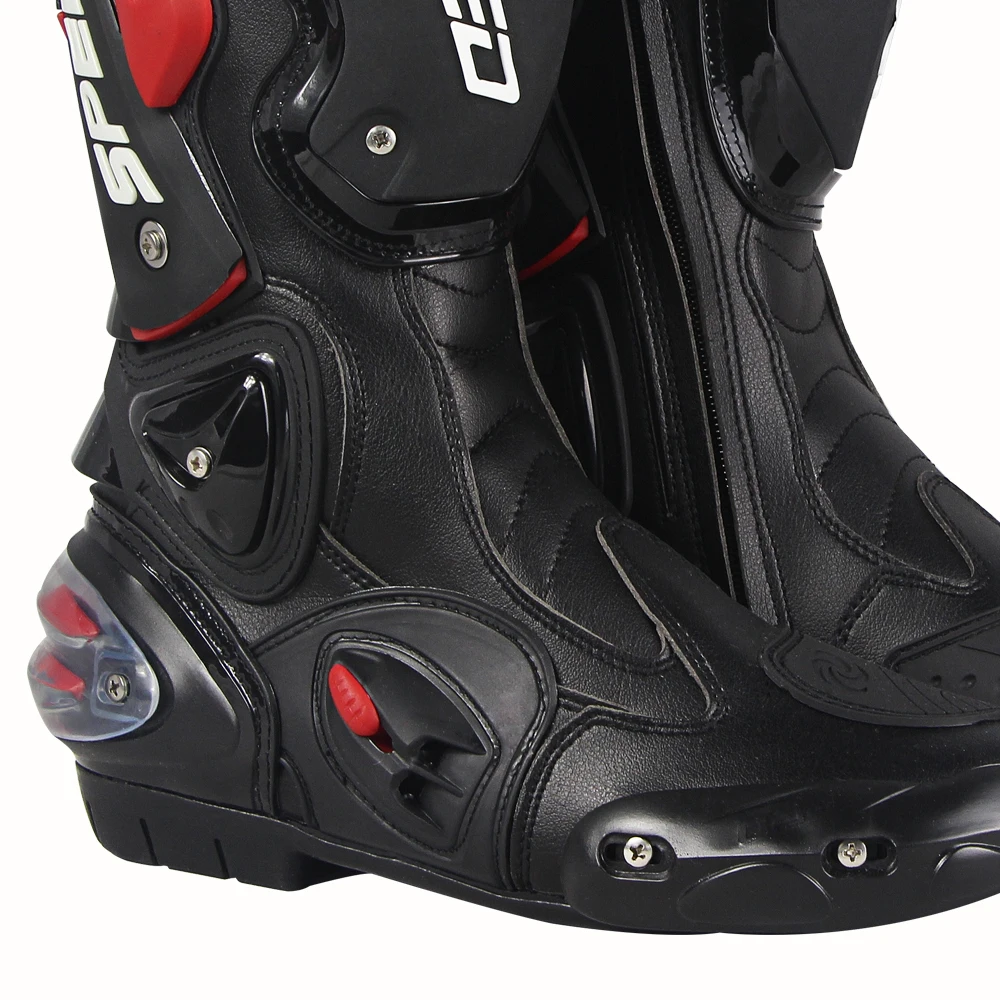Кожаные ботинки в байкерском стиле из ультрафибры; обувь для мотокросса; Stiefel Bottes Laarzen Bot Botas Stivali в подарок