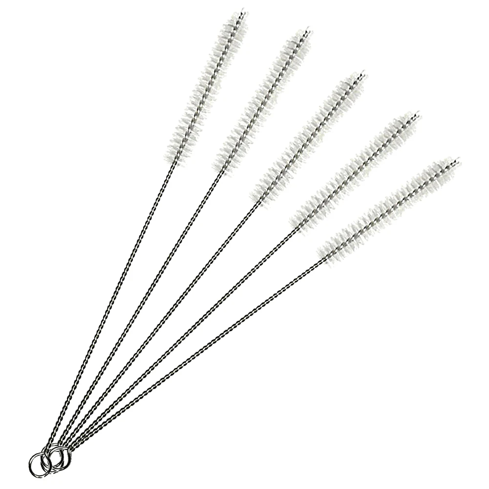 

5PCS milk bottle brush Cleaning Brush Drinking Straw Baby Bottle Pipe Cleaners in Stainless + Nylon