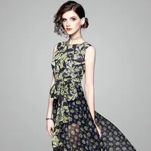 Летняя новая женская футболка с круглым вырезом без рукавов с галстуком-бабочкой и принтом топы с открытой спиной высокого качества 80795-1