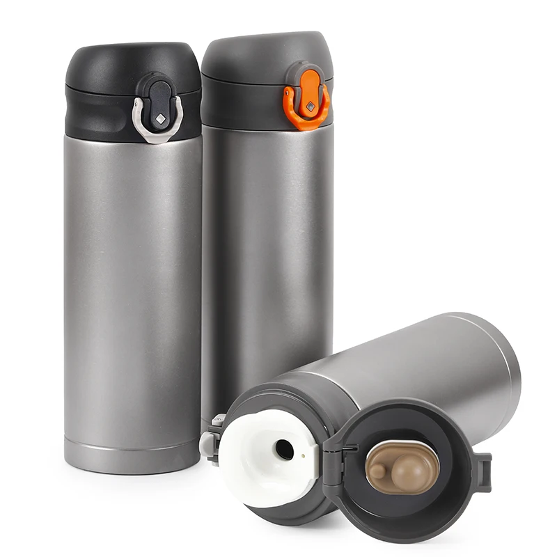 Hot Selling Titunium double wall vacuume cup Portable Picnic sport water bottle Outdoor drinkware 400ml