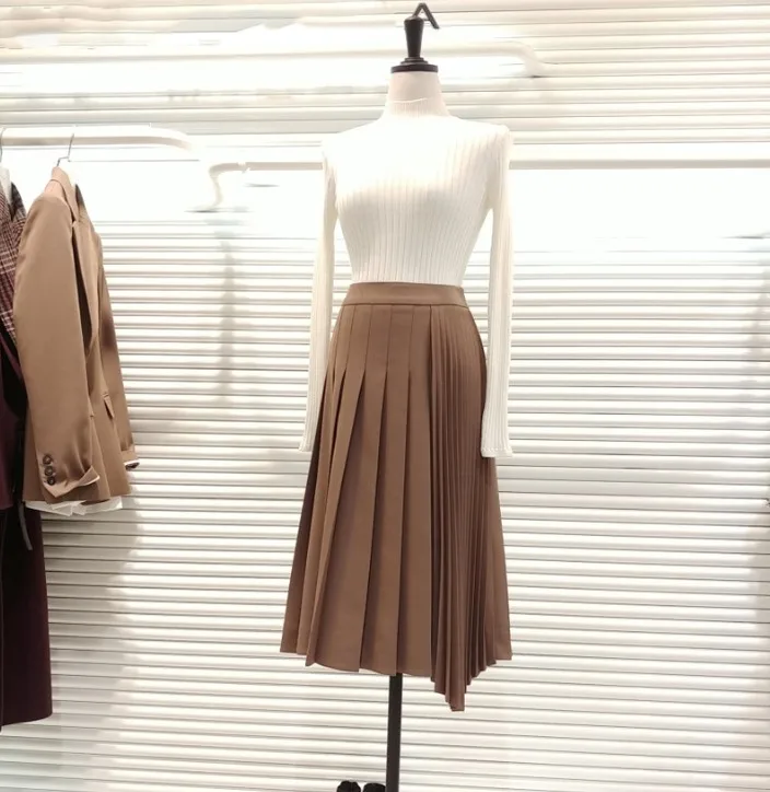 camel Color Skirt Primavera Mujeres Black Damas Otoño Irregular Traje 2019 Skirt black De Trabajo Blazer Puro Y De Las Mediados Cintura Alta Carrera Faldas Falda La longitud gdFPPwWq