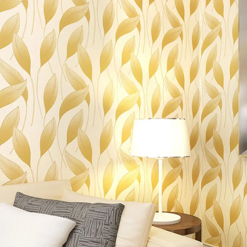 Hot Sale 3D Leaf Wallpaper Elegant Curve Wallpapers Living Room Mural Papier Peint Bedroom Wall