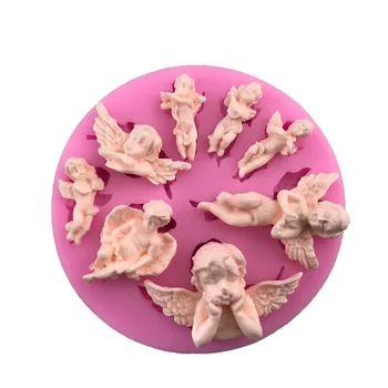 

3D Angle Baby With Wing Silicone Mold Fondant Mold Cake Decorating Baking Tools Chocolate Gumpaste Candy Sugar Craft Soap Mold