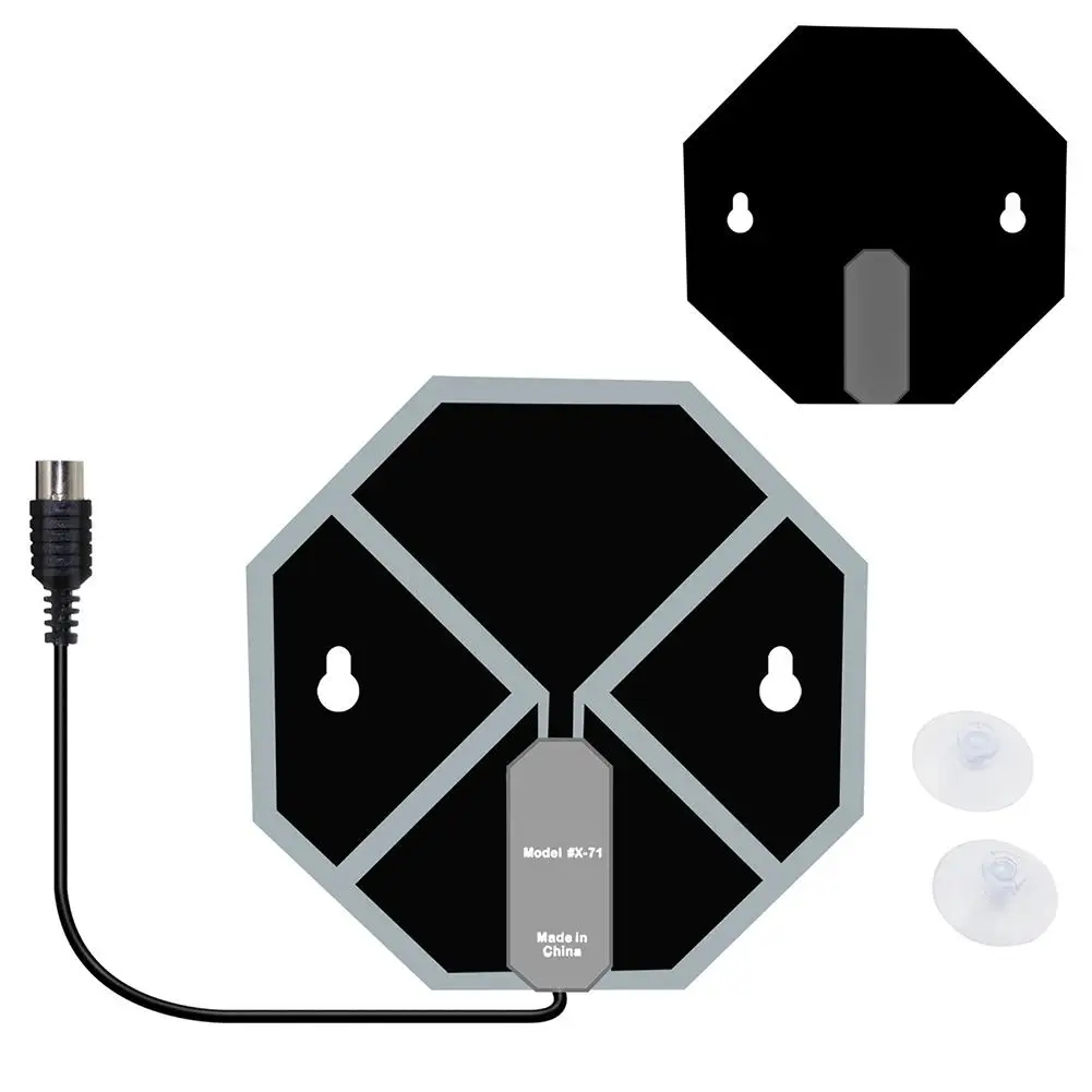 

HD Clear Vision Antenna Digital TV Indoor Antenna Compact And Convenient TV Antenna With Suction Cup Antena Digital Hdtv Cable