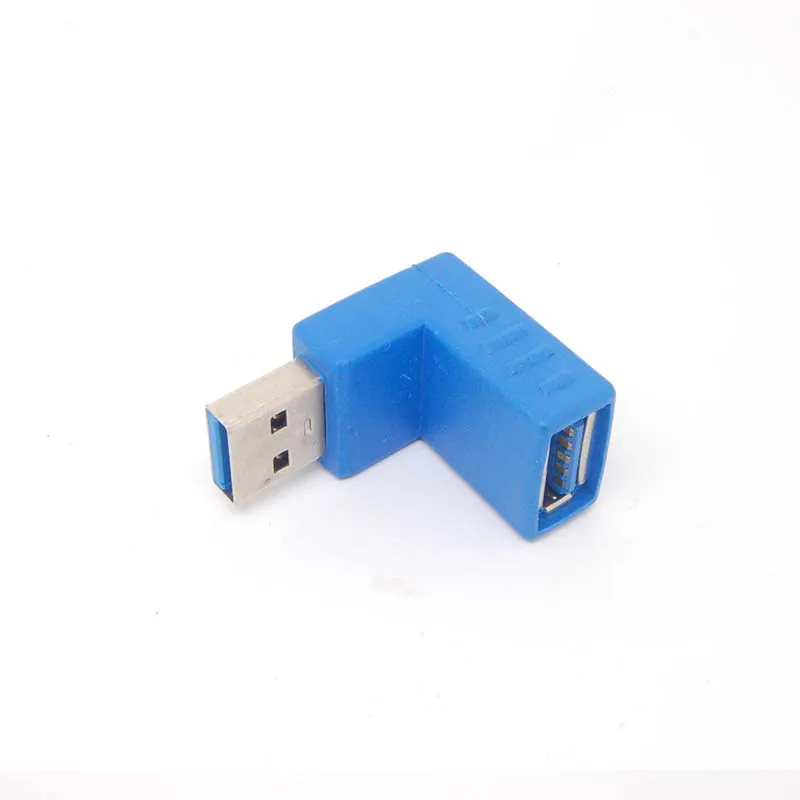 10 قطعة usb3.0 وذكر إلى أنثى تمديد كابل 90 درجة زاوية الحق قابس مهايئ