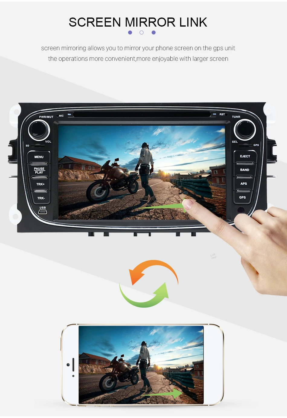 Sale Eunavi 2 Din 7" Android 9.1 Car DVD Player Online Map GPS Navigation WIFI  for Ford focus II Galaxy Transit Tourneo Mondeo 14