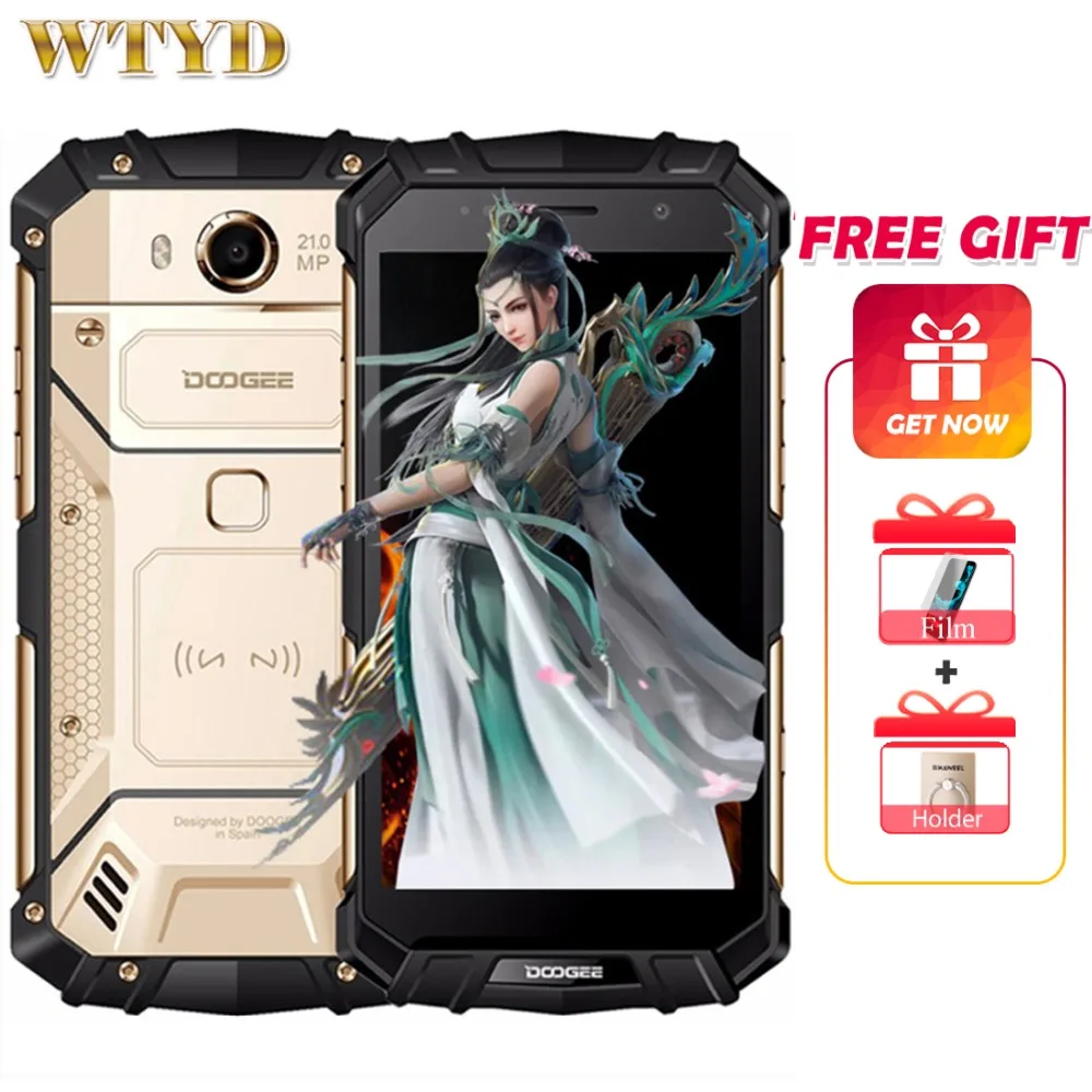 DOOGEE S60 RAM 6GB ROM 64GB Smartphone IP68 Waterproof 5580mAh Fingerprint MTK Helio P25 Octa Core Wireless Charge Mobile Phone
DOOGEE S60 RAM 6GB ROM 64GB Smartphone IP68 Waterproof 5580mAh Fingerprint MTK Helio P25 Octa Core Wireless Charge Mobile Phone