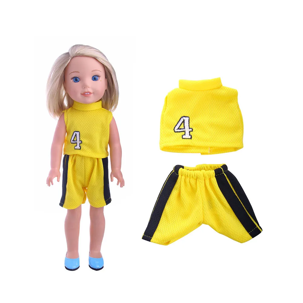 Одежда LuckDoll желтая спортивная стильная одежда для 14 5 дюймовых кукол Wellie Wisher