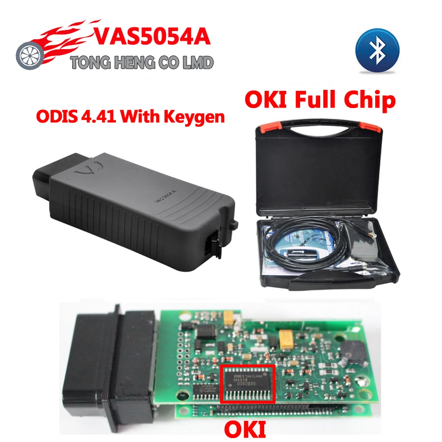 

Best VAS5054A OKI Chip Newest ODIS 4.41 With Keygen VAS5054 Bluetooth VAS 5054A VAS 5054 Support UDS Protocol With Plastic Box