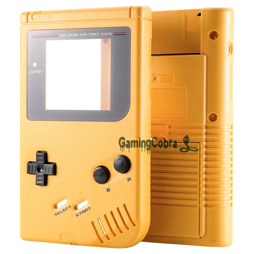 Yellow Solid Full Housing Shell Buttons with Screen Len for Gameboy DMG-01 - GBF001