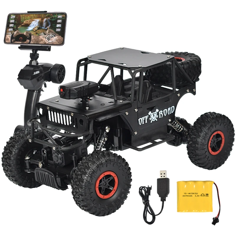 2.4G 480P Camera 116 RC Car WIFI FPV Four Wheel Drive Alloy High Speed Buggy Climbing Car