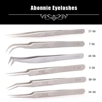 

Abonnie Lashes stainless for sale eyebrow tools professional eyelash extensions flat tip scissor tweezers
