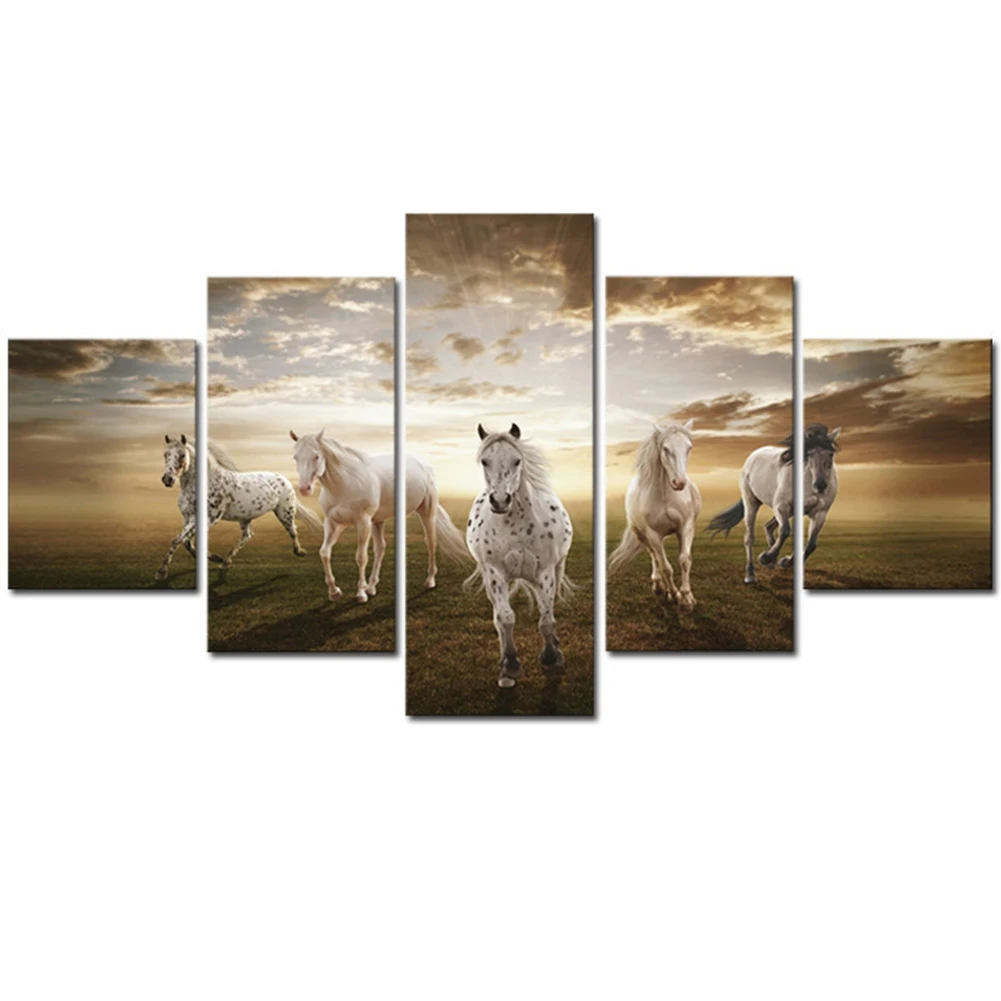 5 Pcs/ Set Zebra HD Picture Art Print Painting On Canvas For Living Room Wall Decor | Дом и сад
