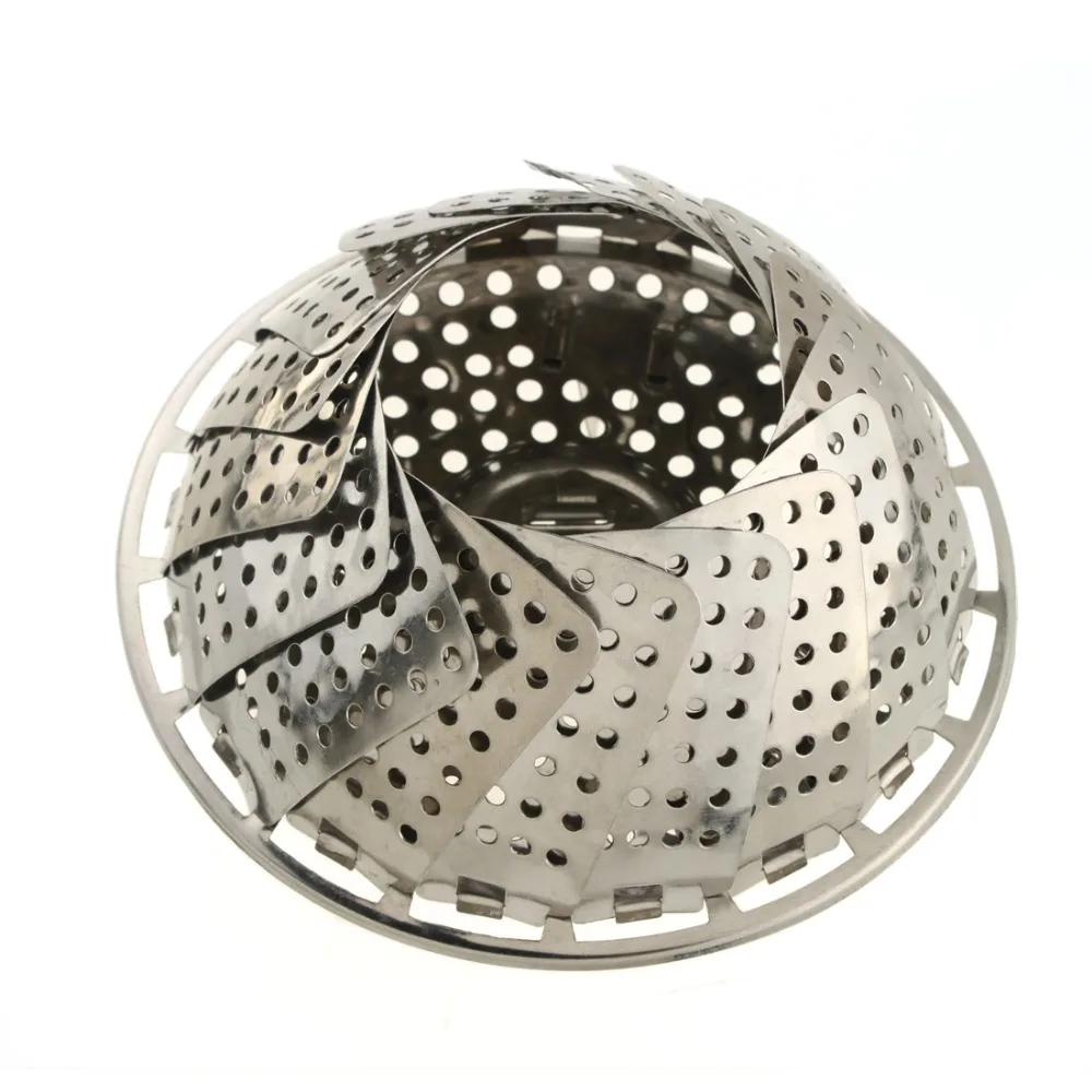 

Free Shipping 1PCS Stainless Steel Steamer Rack Multifunction Retractable Drip Fruit Pots Steaming Plate Rack Grid