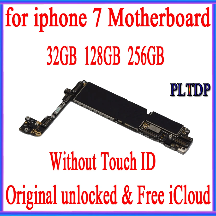 

Motherboard For iPhone 7 4.7inch No Touch ID Mainboard IOS Installed Logic Board 32GB/128GB/256GB