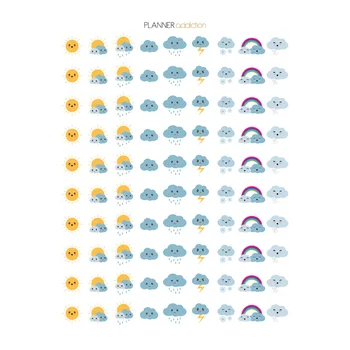 

2 pcs/lot Cute Weather Label Cosas Kawaii Uncut Stickers Scrapbooking Stationery Washi Tape Set School Supplies