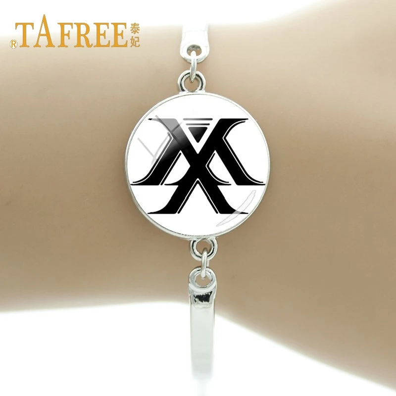 Шарм от tafree нежный браслет корейский поп мужской портфель MONSTA X Art личные фото вентилятор memento браслеты ювелирные изделия MN02 - Окраска металла: MN08