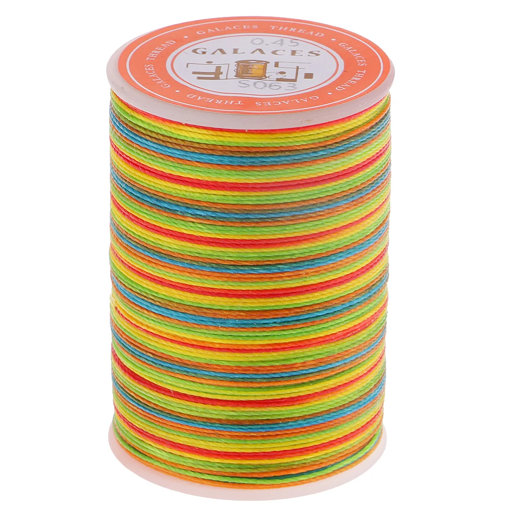 12 Colors 0.45mm Durable Leather Sewing Waxed Thread Cord For DIY Handicraft Tool Hand Stitching Thread 85 Meters