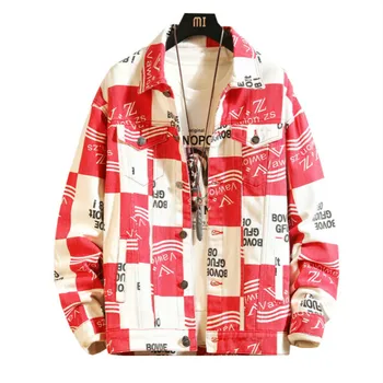 

Men's denim jacket jacket +5XL casual bomber jacket men's high quality men's printed denim jacket street wear Chaqueta Hombre