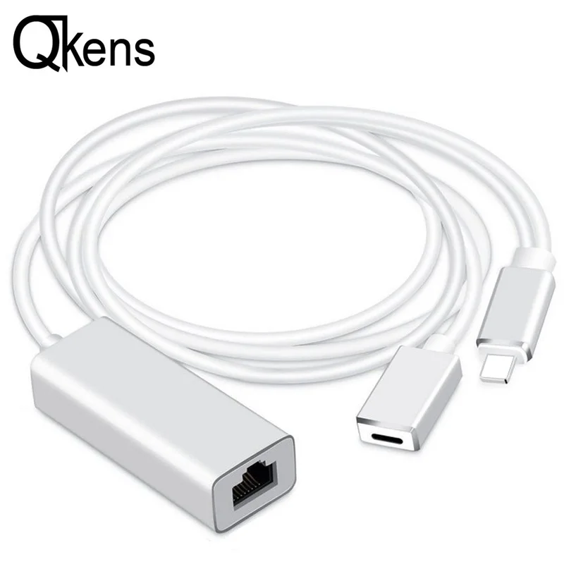 

100Mbps 1M IOS Network Cable Adapter For iPhone 11 Pro XS MAX XR 7 8 Plus to RJ45 Ethernet LAN Wired Cable For iPad air pro Mini