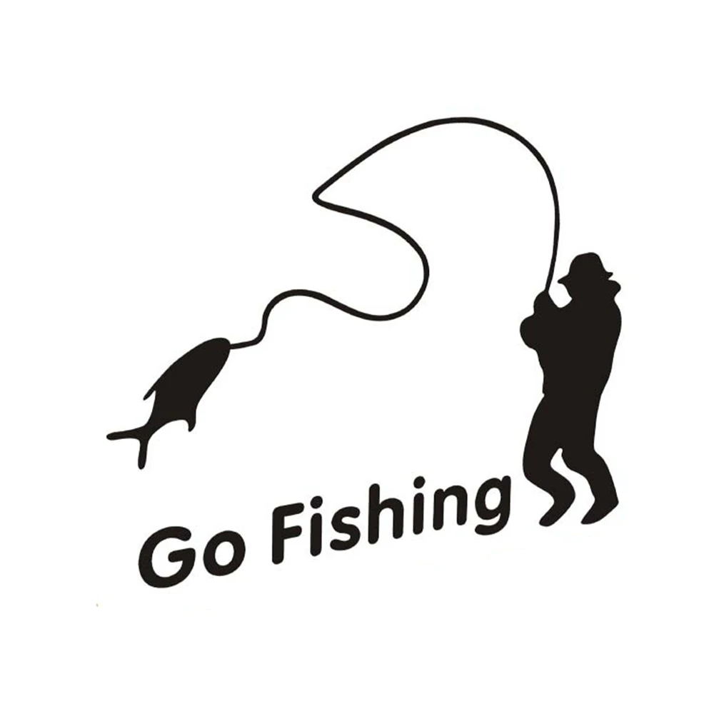 Мультяшные водонепроницаемые наклейки для рыбалки и автомобиля|car sticker|fishing car