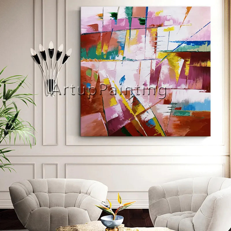 

Hand painted canvas oil paintings handmade Wall art Pictures for living room modern abstract cuadros quadro Home decorative3